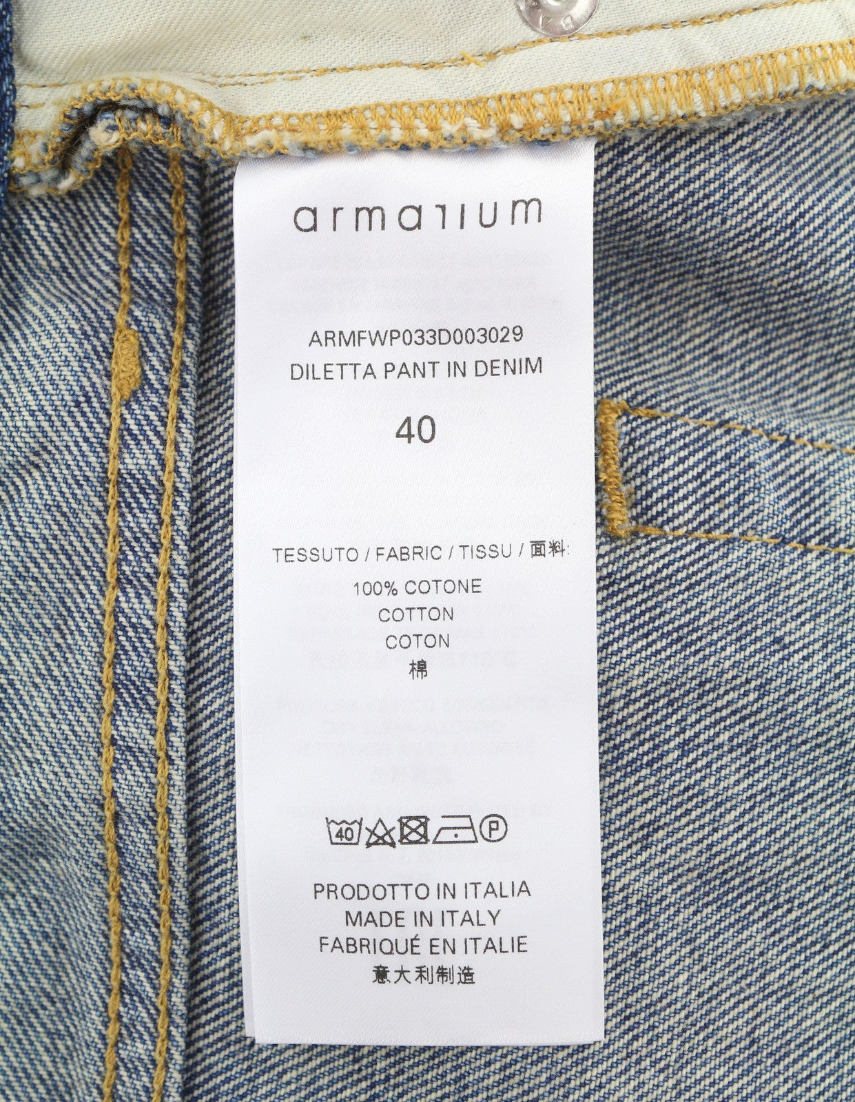 ARMARIUM Diletta Women Jeans 40 Blue Whiskers Faded Relaxed Twisted Seam RRP415