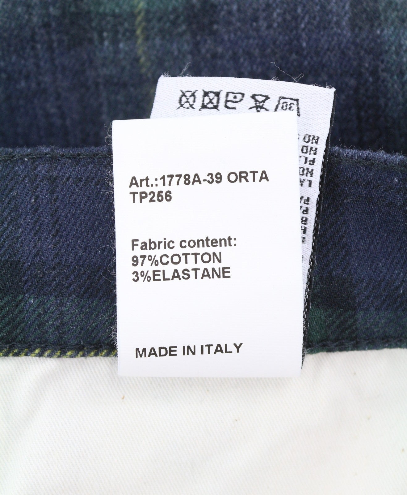 R13 Tailored Drop Women Jeans 27 Printed Tartan Plaid Faded Cropped Ankle Blue