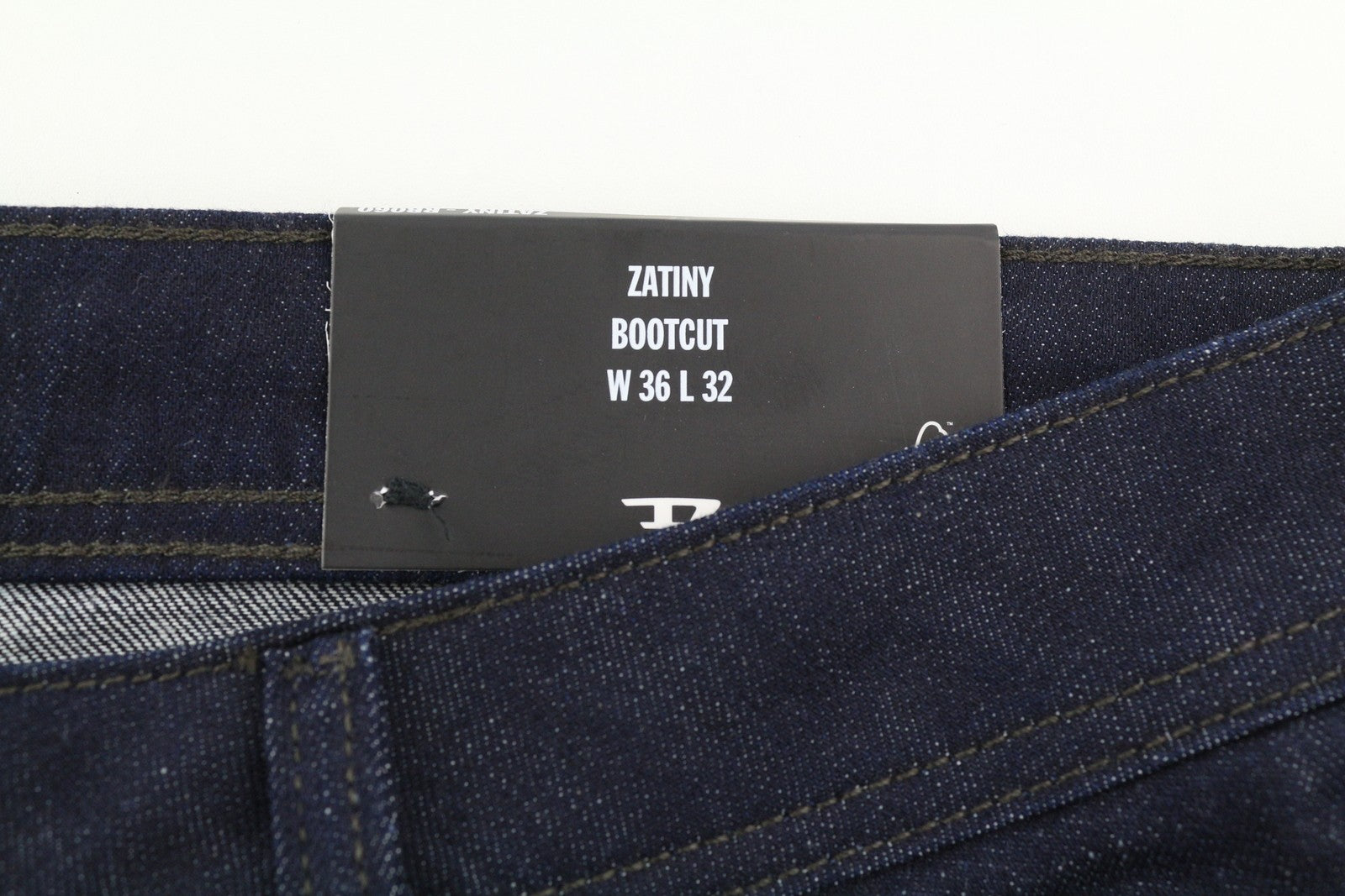 DIESEL Zatiny RB060 Men's W36/L32 Bootcut Dark Blue Denim Button Fly