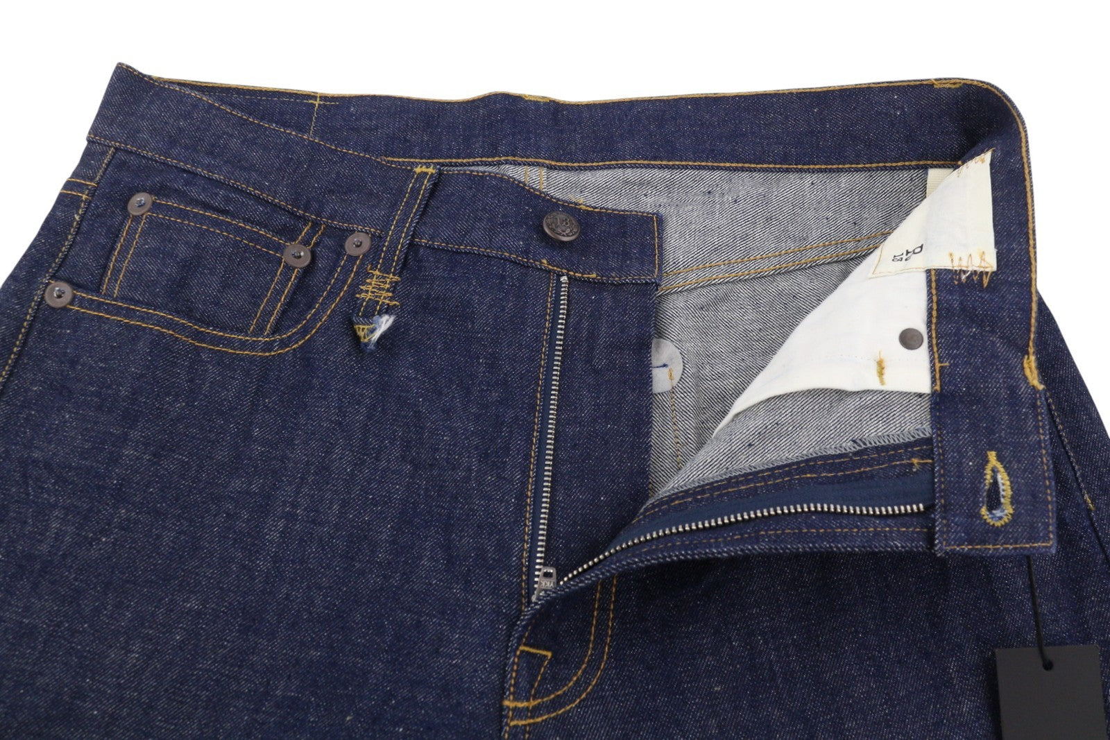 R13 Boyfriend Women Jeans 27 Dark Blue Straight Fit Zip Fly Denim