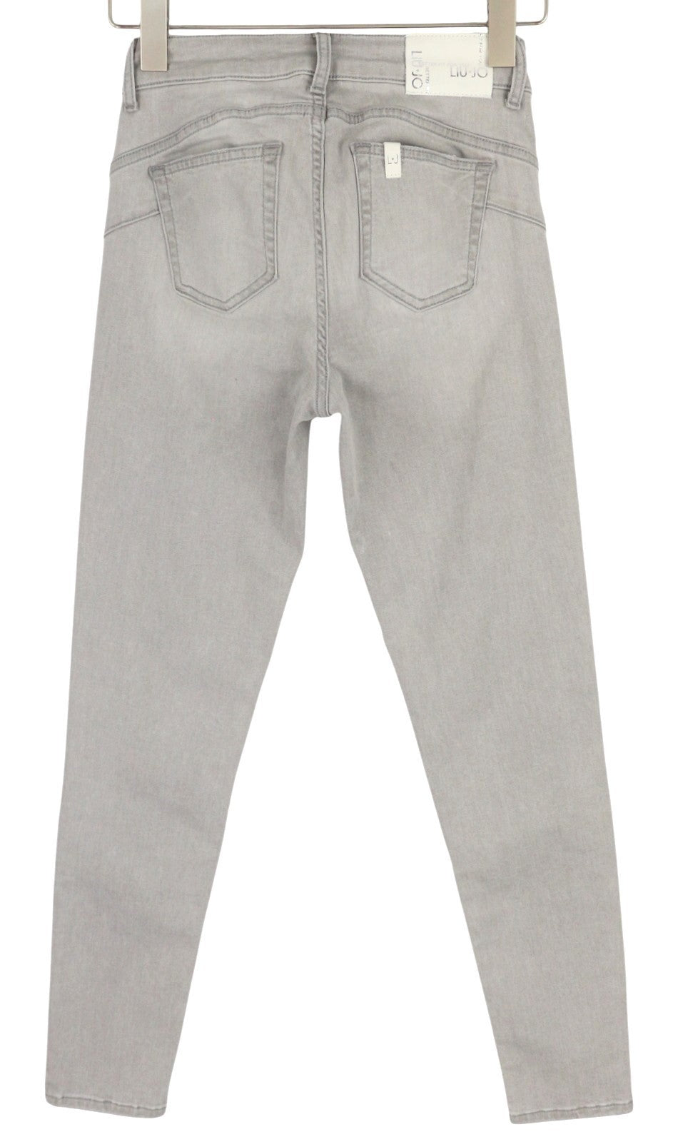 LIU JO Microflaire Women's W28 Washed Blue Bootcut Denim Unfinished Hems