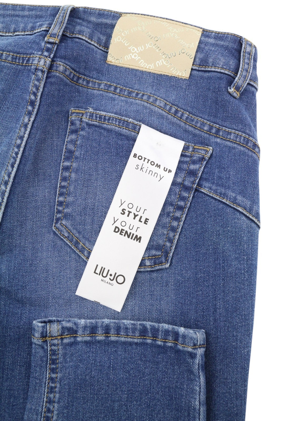 LIU JO Divine Women's W28/L30 High Waist Bottom Up Black Washed Skinny