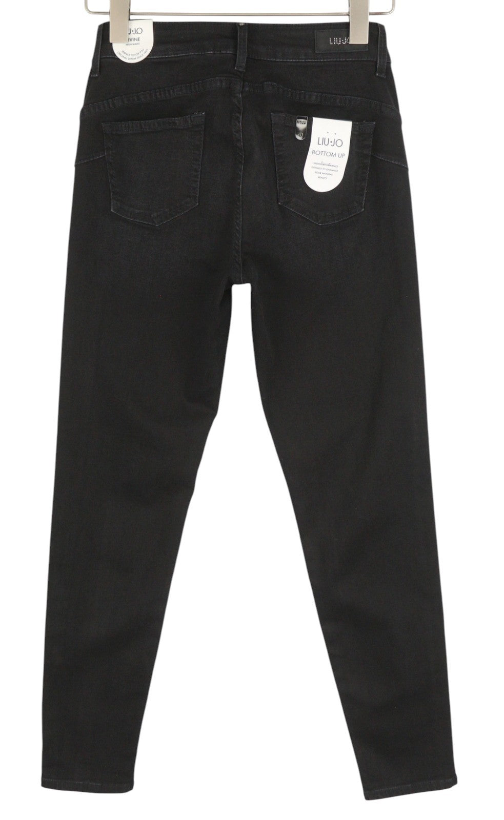 LIU JO Divine Women's W28/L30 High Waist Bottom Up Grey Washed Skinny