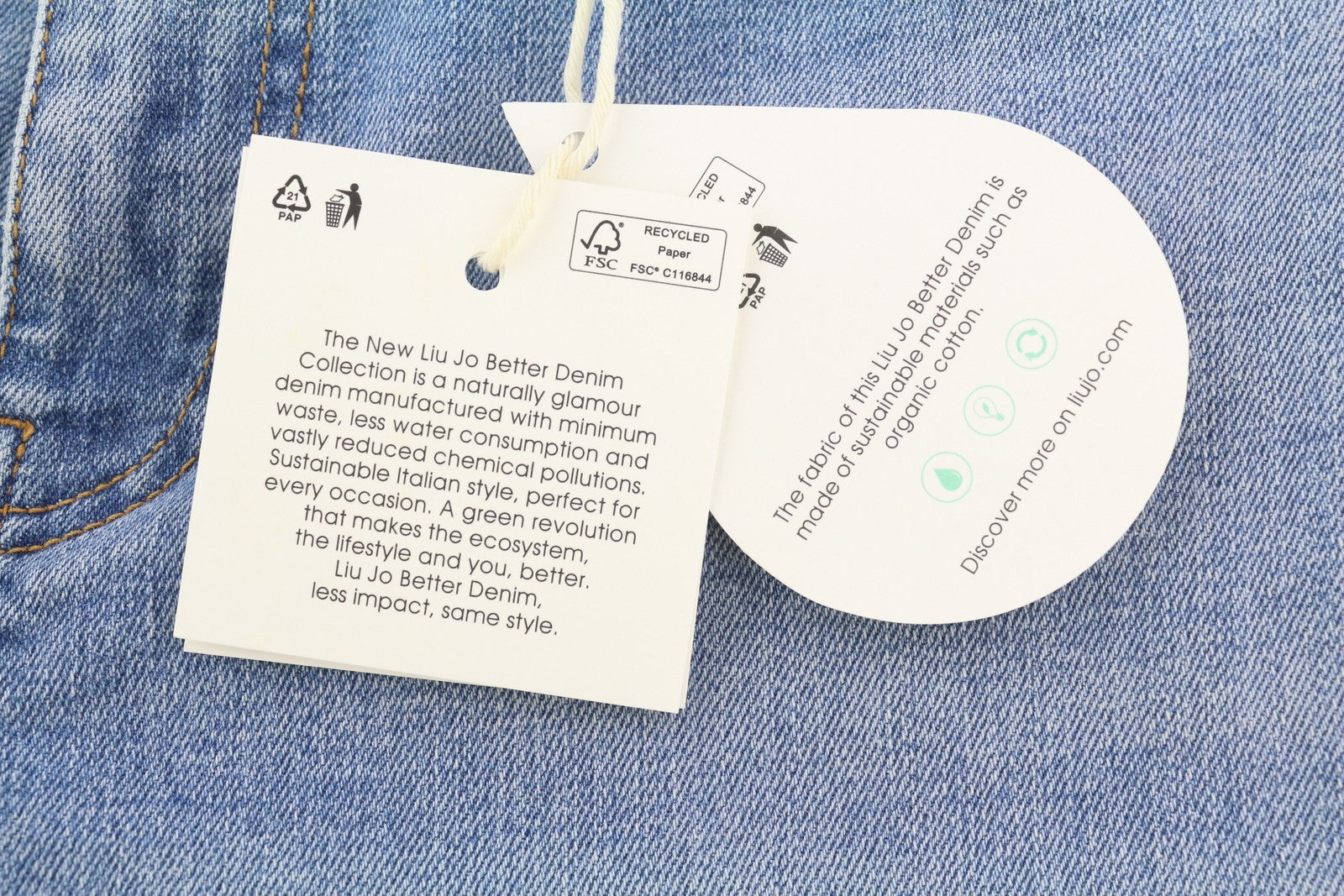 LIU JO Slim Gamba Dritta Women's 40 Blue Washed Denim Zip Fly Casual