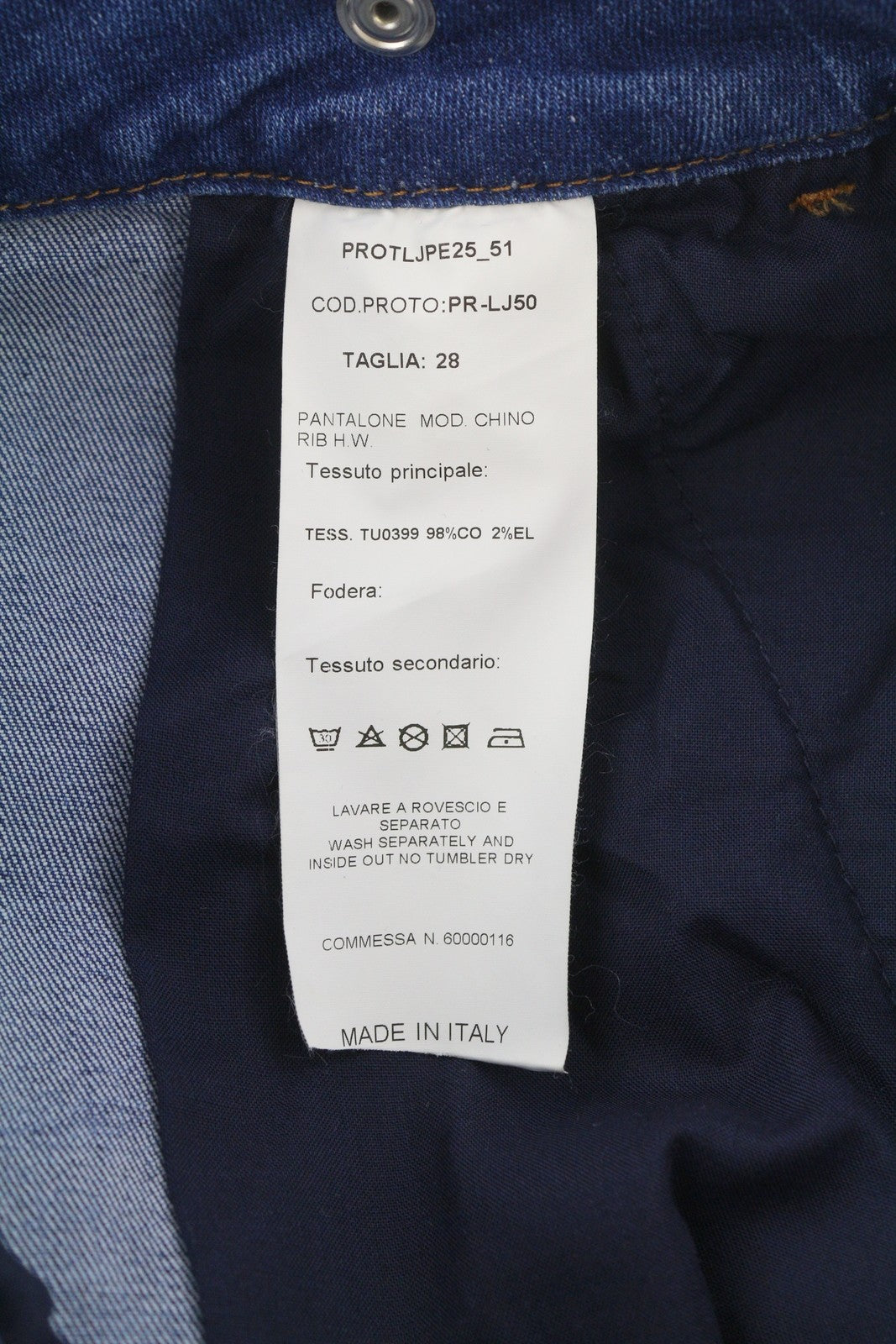 LIU JO Chino Rib Women's W28 Regular Washed Blue Denim Zip Fly Logo