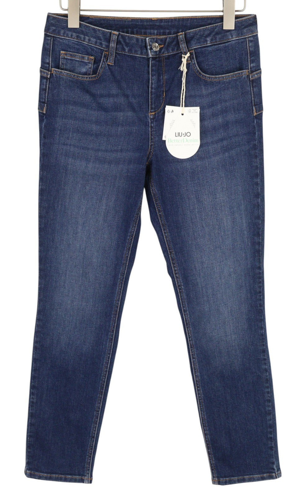 LIU JO Yildiz Proto Women's W28 Slim Fit Washed Blue Denim Zip Fly