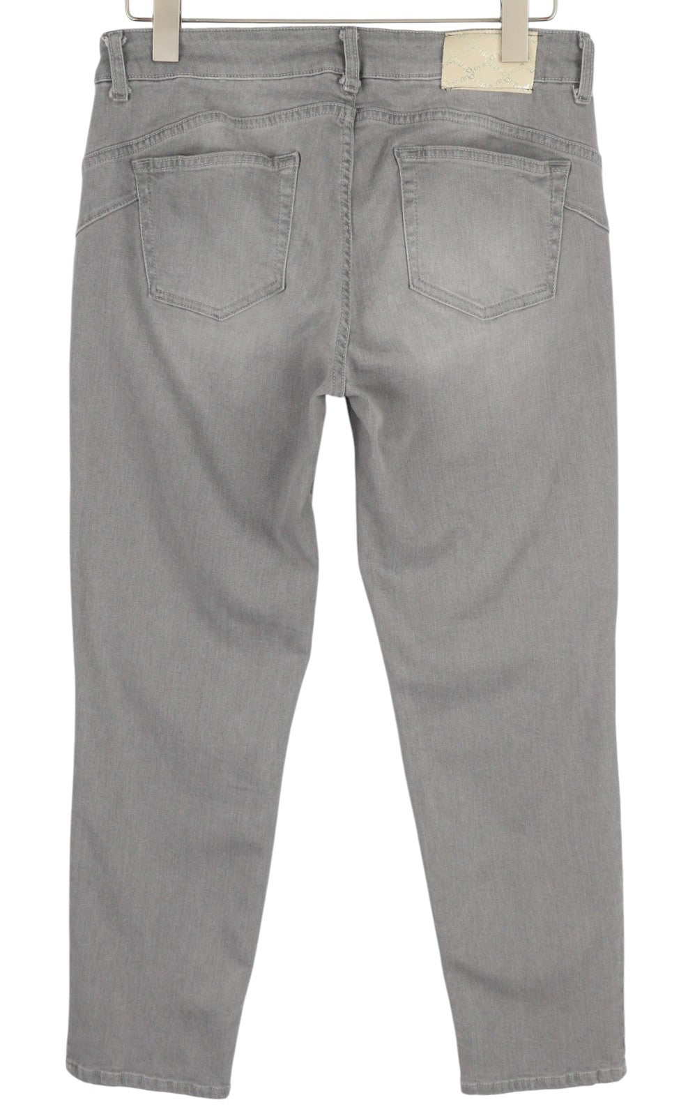 LIU JO Women's W32 Grey Washed Denim Slim Fit Zip Fly Ankle Length