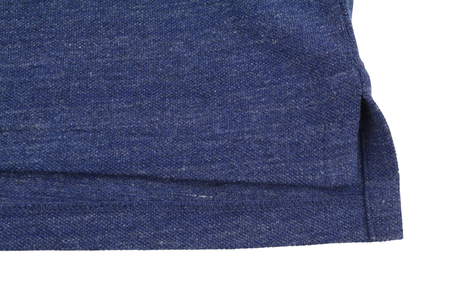 RALPH LAUREN Custom Slim Fit Men Polos L Melange Embroidered Logo Short Sleeve