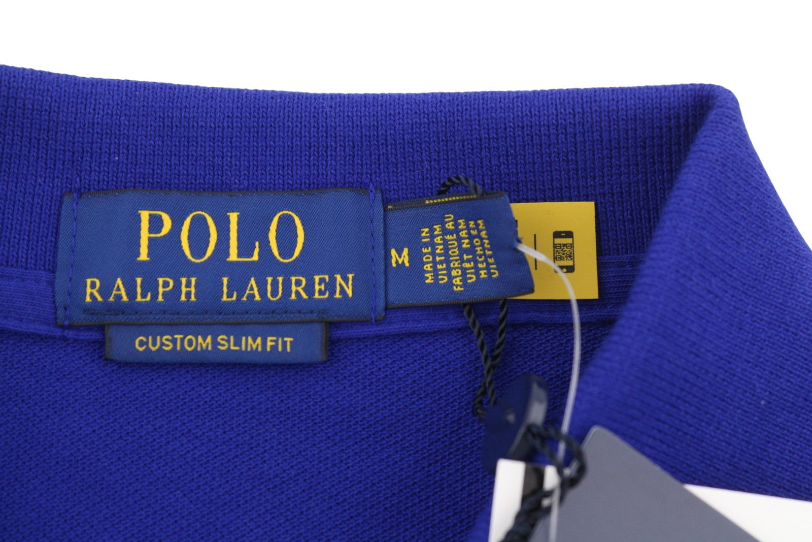 RALPH LAUREN Custom Slim Fit Men Polos M Mid Blue Embroidered Logo Short Sleeve