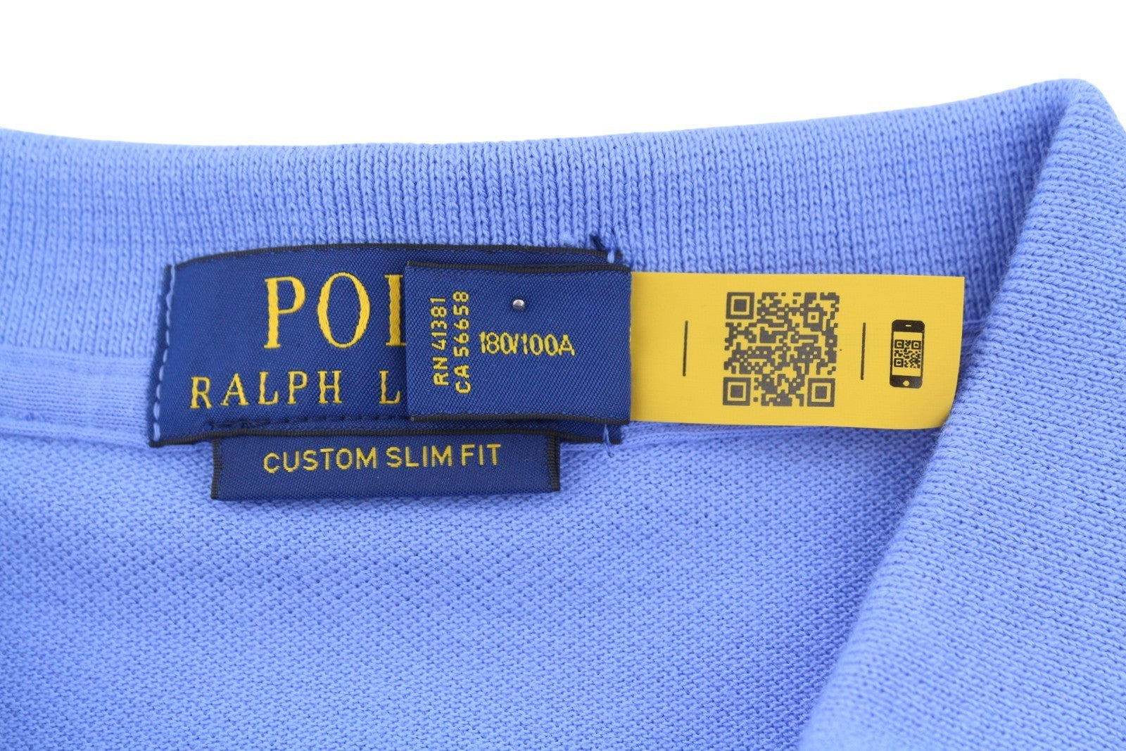 RALPH LAUREN Custom Slim Fit Men Polos L Blue Embroidered Logo Short Sleeve