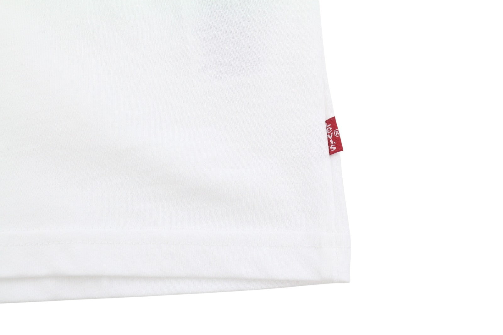 LEVI'S Relaxed Men T-Shirt XS White Tricot Cotton Crew Neck Logo Short Sleeve