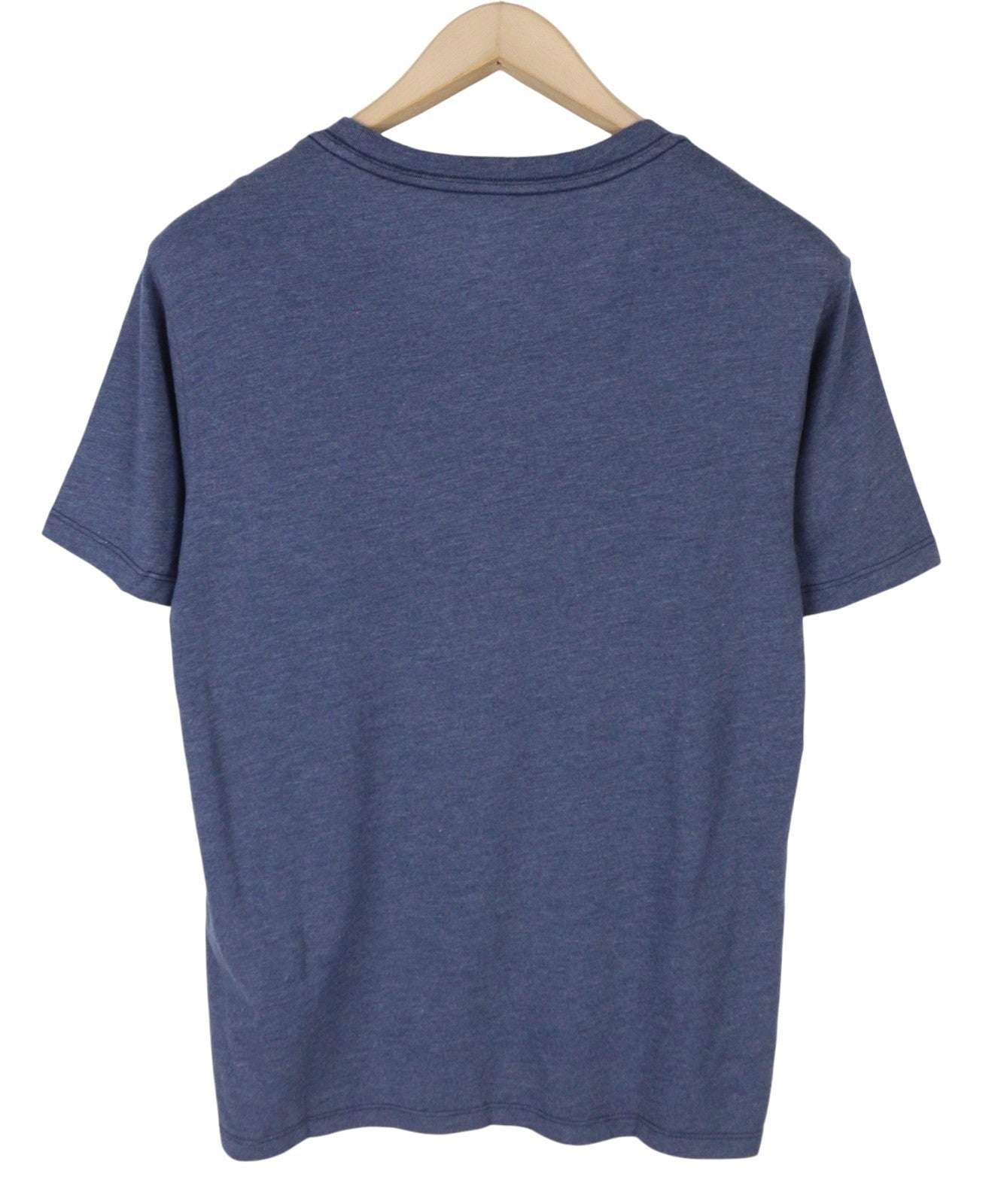 LEVI'S Standard Men T-Shirt S Melange Blue Crew Neck Stretch Short Sleeve