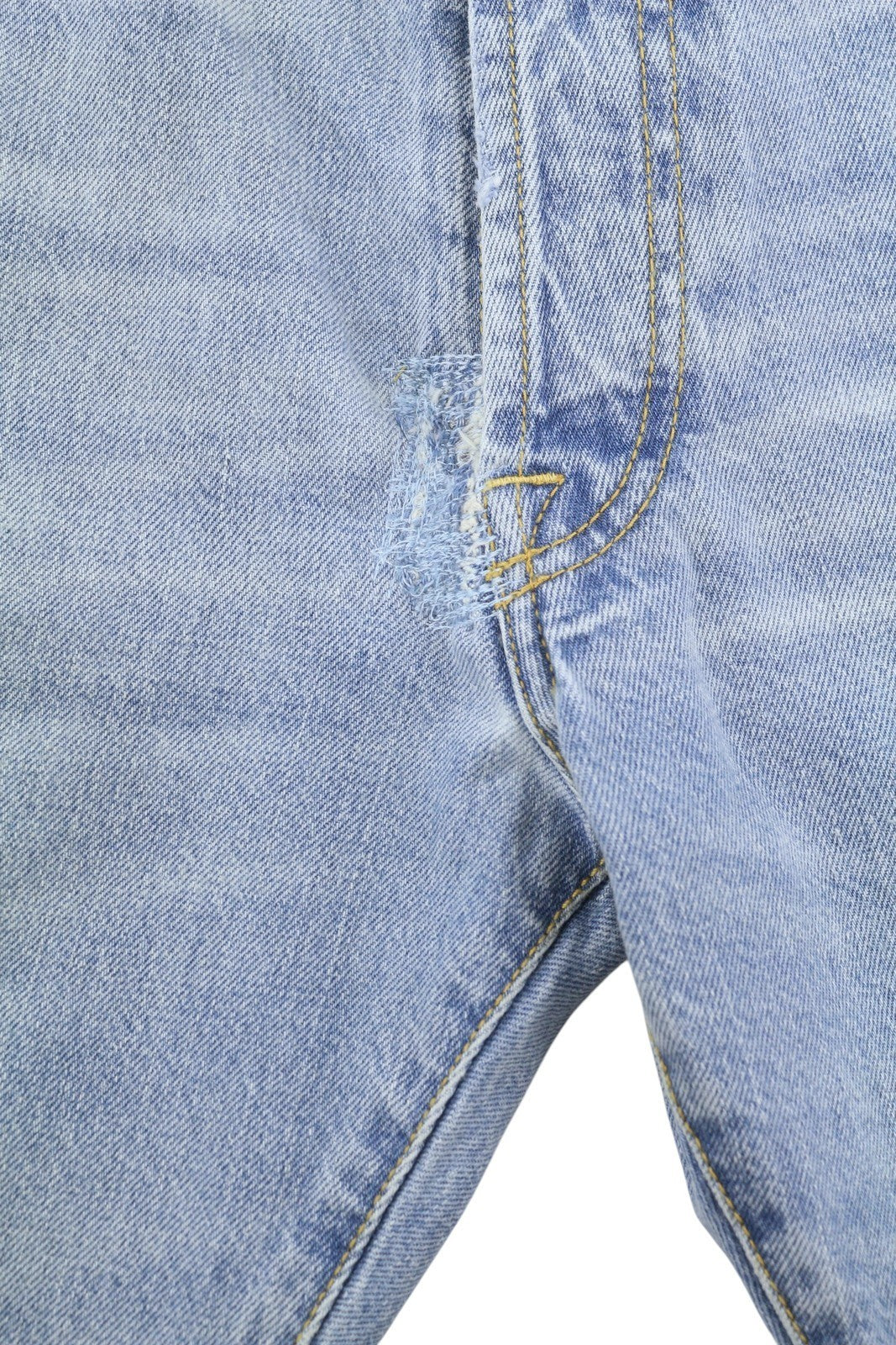 R13 Hayden Relaxed Women Jeans 30 Easton Blue W/Rips Distress Faded Cropped