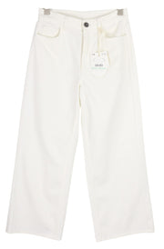 LIU JO Cargo Women Jeans W27 Flare High Waist Ankle Zip Fly Denim Blue