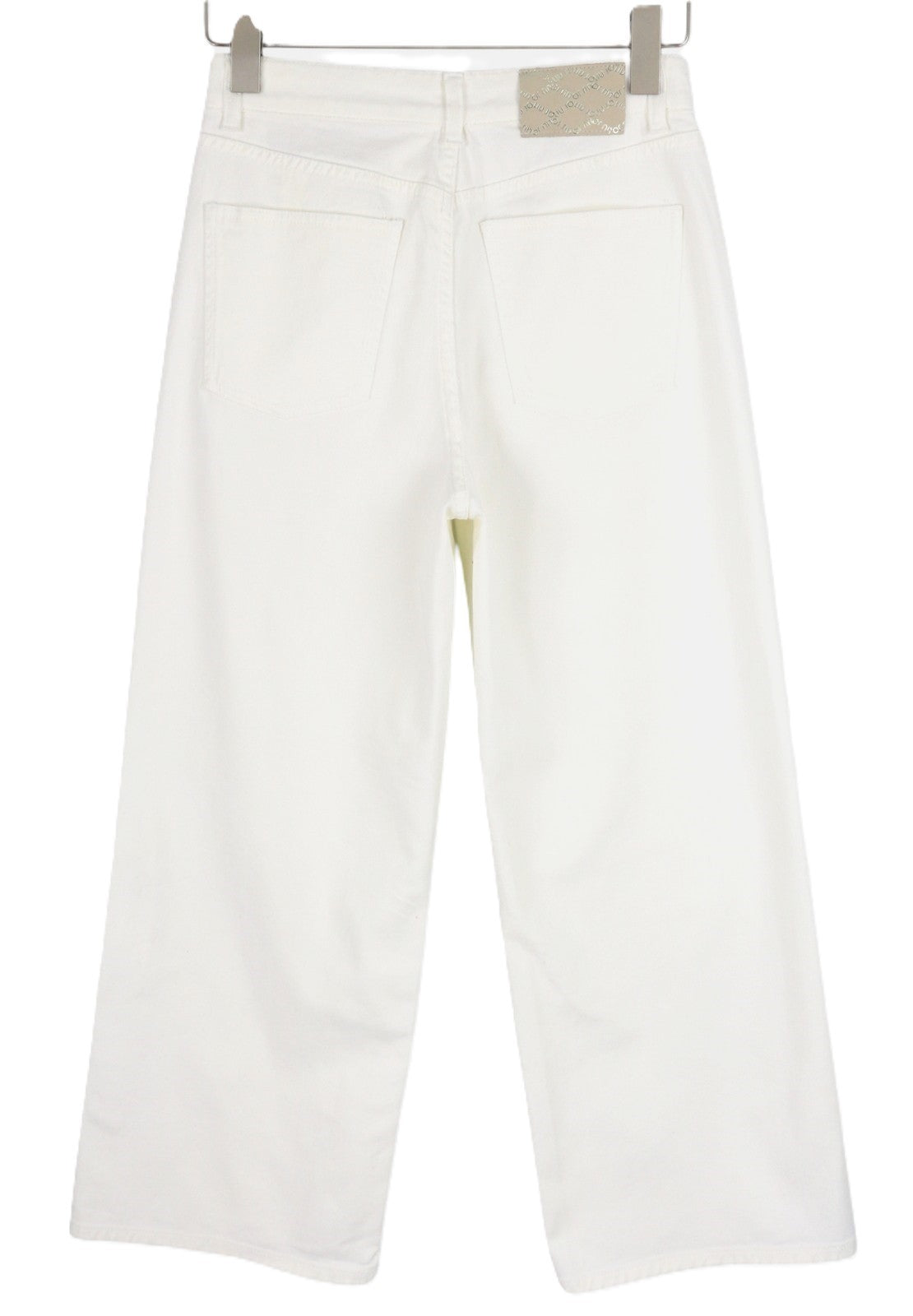 LIU JO Cargo Women Jeans W27 Flare High Waist Ankle Zip Fly Denim Blue