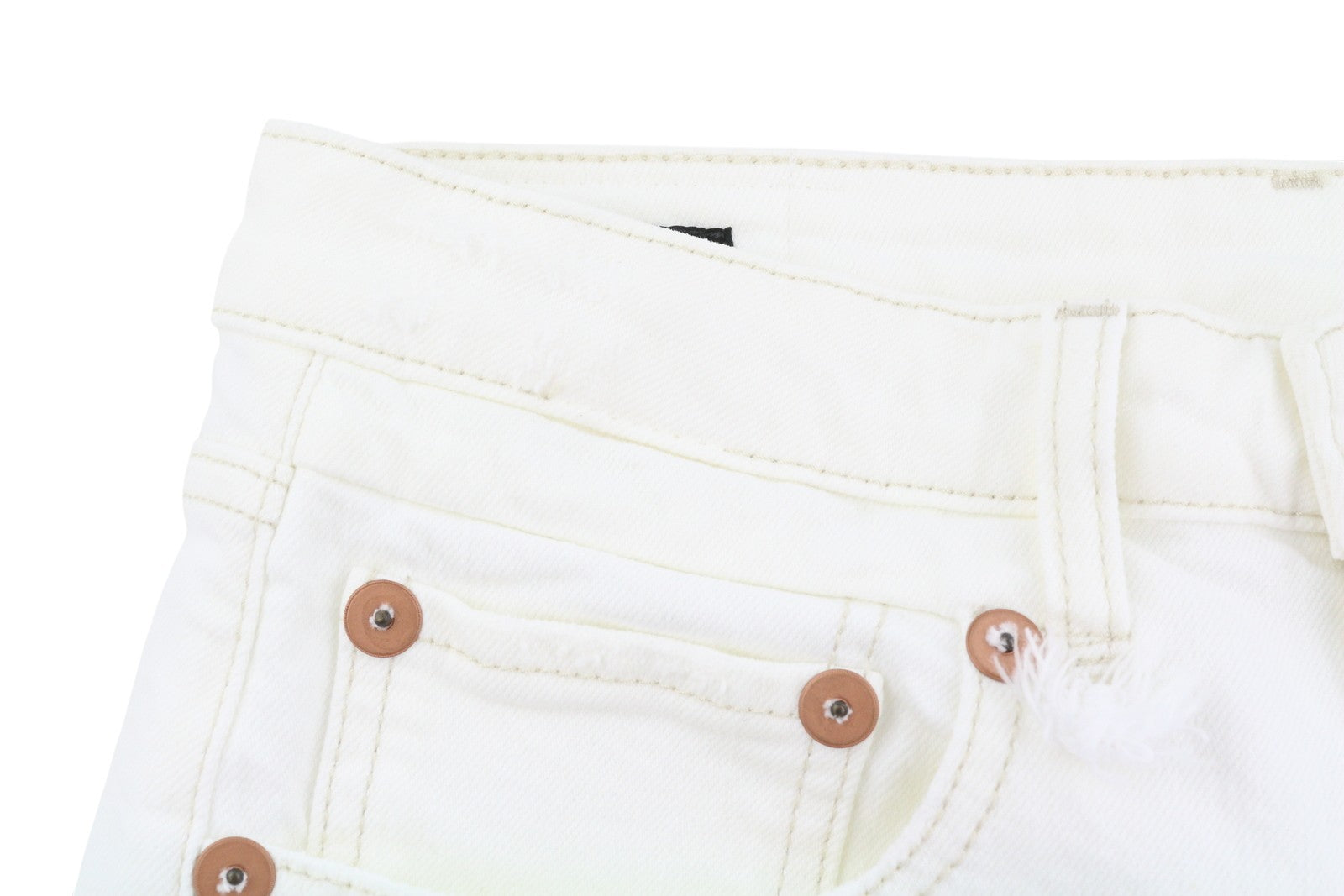 R13 Boy Straight Women Jeans 26 Aerin White Stretch Distress Cropped RRP720