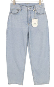 LIU JO Straight Cintino Women Jeans W28 Washed Blue Denim Zip Fly Logo