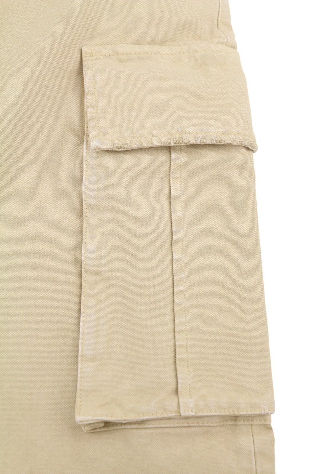 DESMORE Cargo Men Trousers W32 Light Brown Faded Patch Pockets Distress Zip
