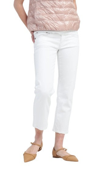R13 Boy Straight Women Jeans 26 Bale White Cropped Ankle Denim PS25 RRP499