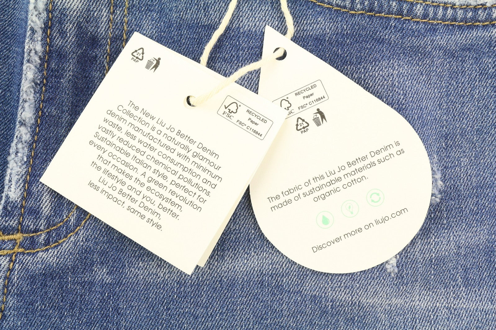 LIU JO Flare Inaly Women Jeans W28 High Waist Ripped Washed Blue Denim