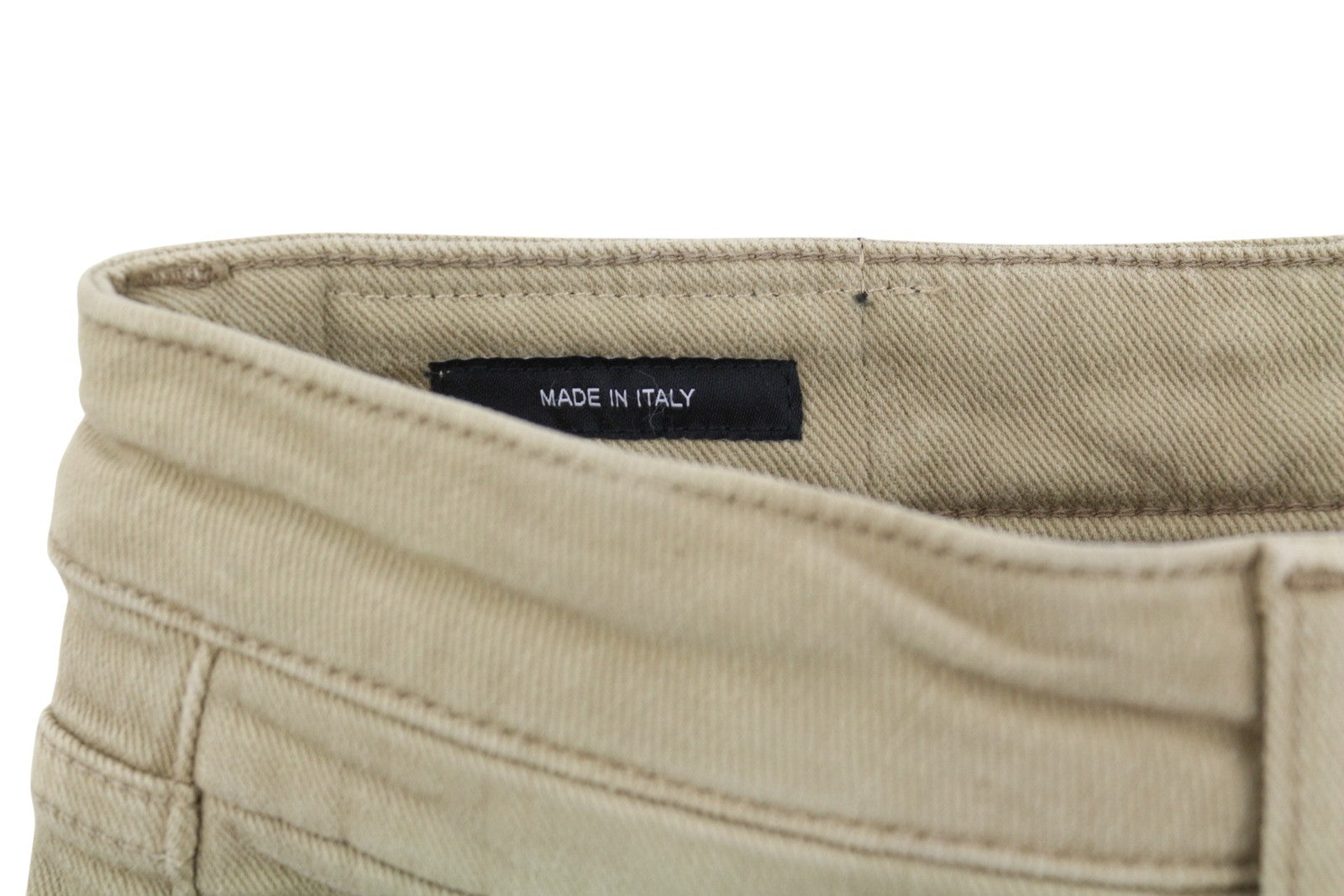 R13 Boy Straight Women Jeans 24 Khaki Stretch Faded Cropped Ankle Zip RRP699