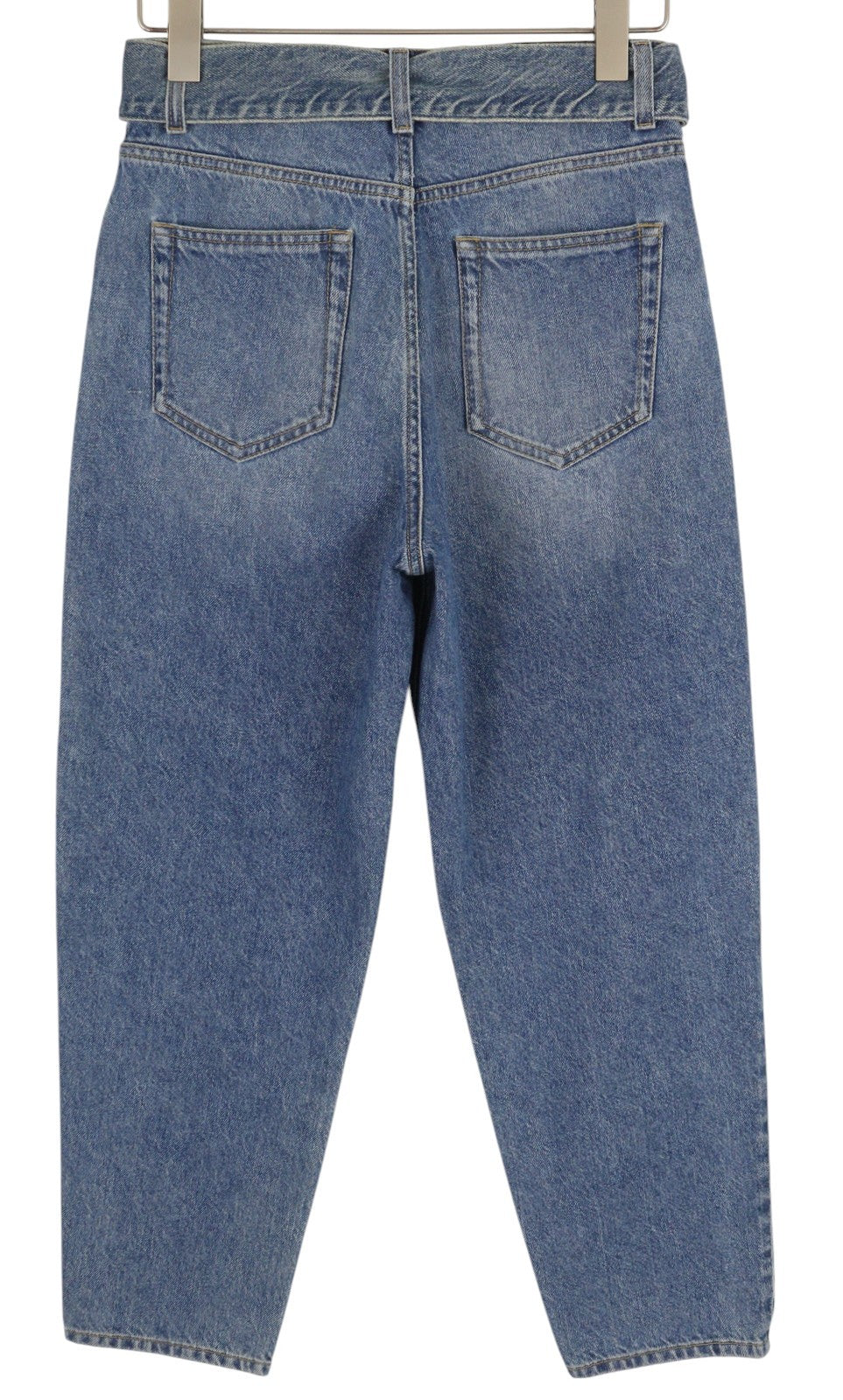 LIU JO Boy Women Jeans W28 Loose High Waist Washed Blue Ankle Denim