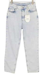 LIU JO Women Jeans W29 Slim High Waist Washed Blue Denim Pockets Zip