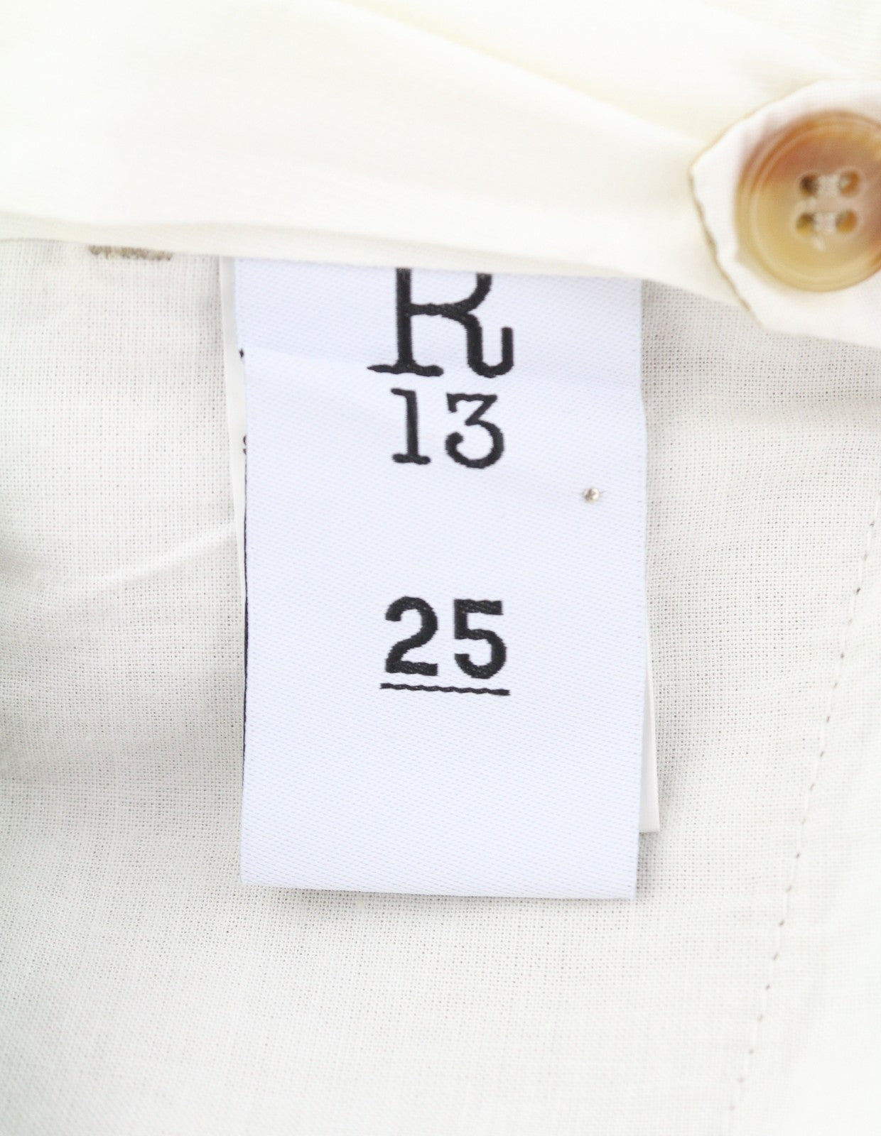 R13 Wide Leg Women Trousers 25 Khaki Linen Blend Pleated Button Fly RRP699