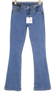 LIU JO Up Beat Women Jeans W28 Bottom Up Bootcut Blue Denim Zip Fly