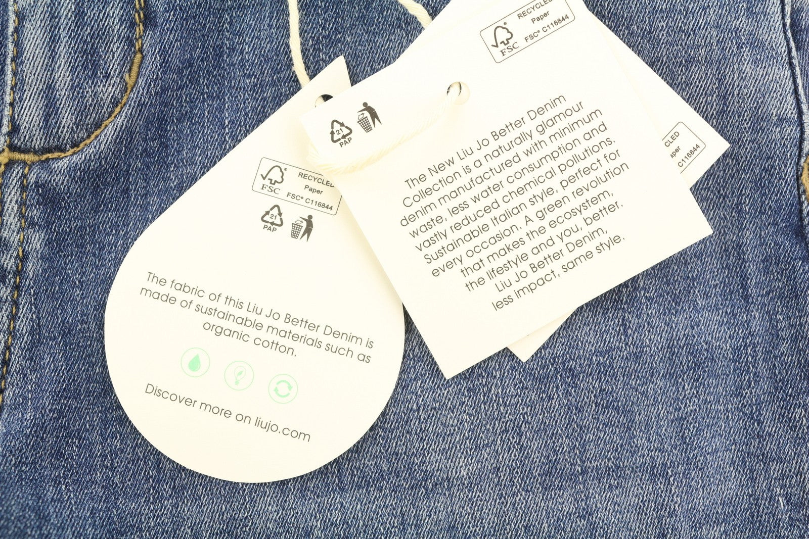 LIU JO Women Jeans W26 High Waist Bootcut Washed Denim Blue Logo