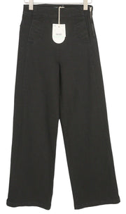 LIU JO Women Jeans W28 Wide Leg High Waist Black Denim Zip Closure