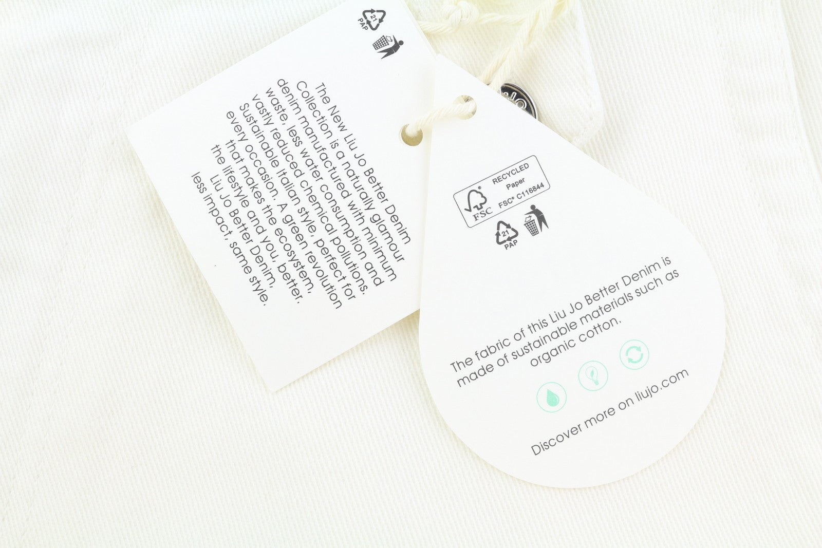 LIU JO Flare Frog Women Jeans W28 Wide Leg Light White Denim High Waist