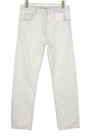 CALVIN KLEIN COLLECTION Women Jeans W28/L32 White Faded Relaxed Straight Denim