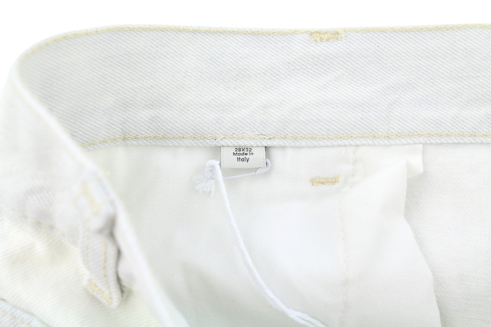 CALVIN KLEIN COLLECTION Women Jeans W28/L32 White Faded Relaxed Straight Denim