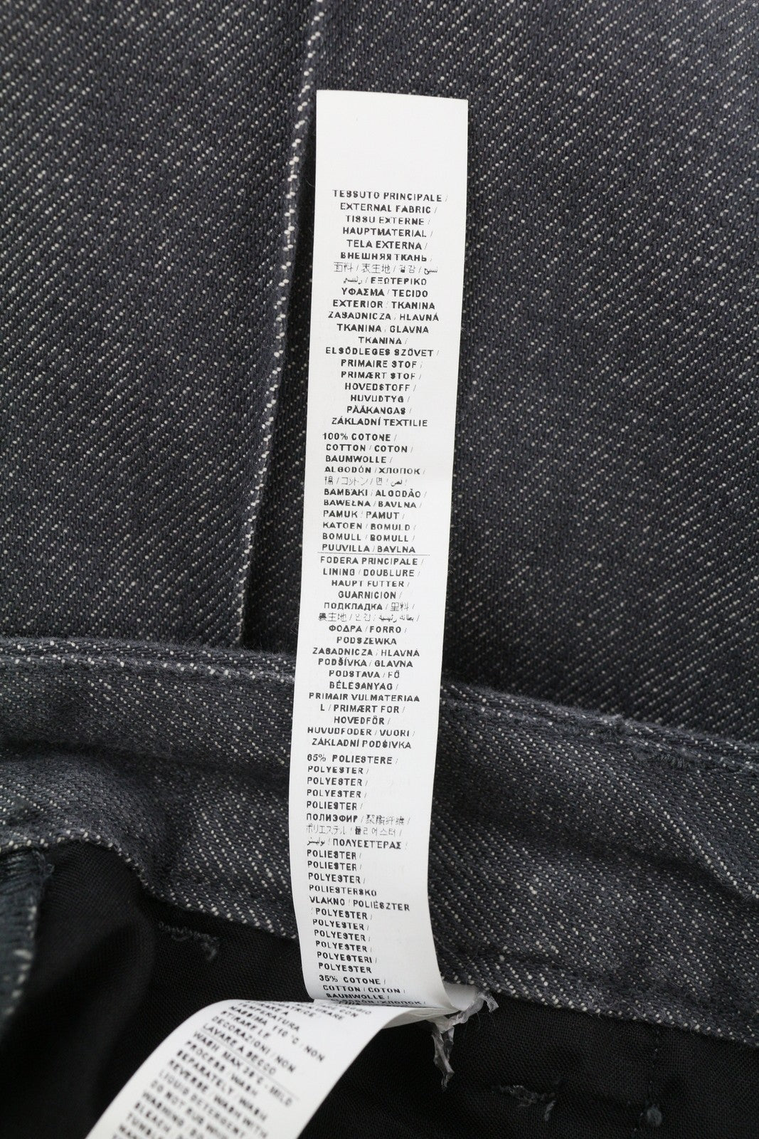 LIU JO Women Jeans W26 Wide Leg Dark Grey Denim High Waist Zip Pockets