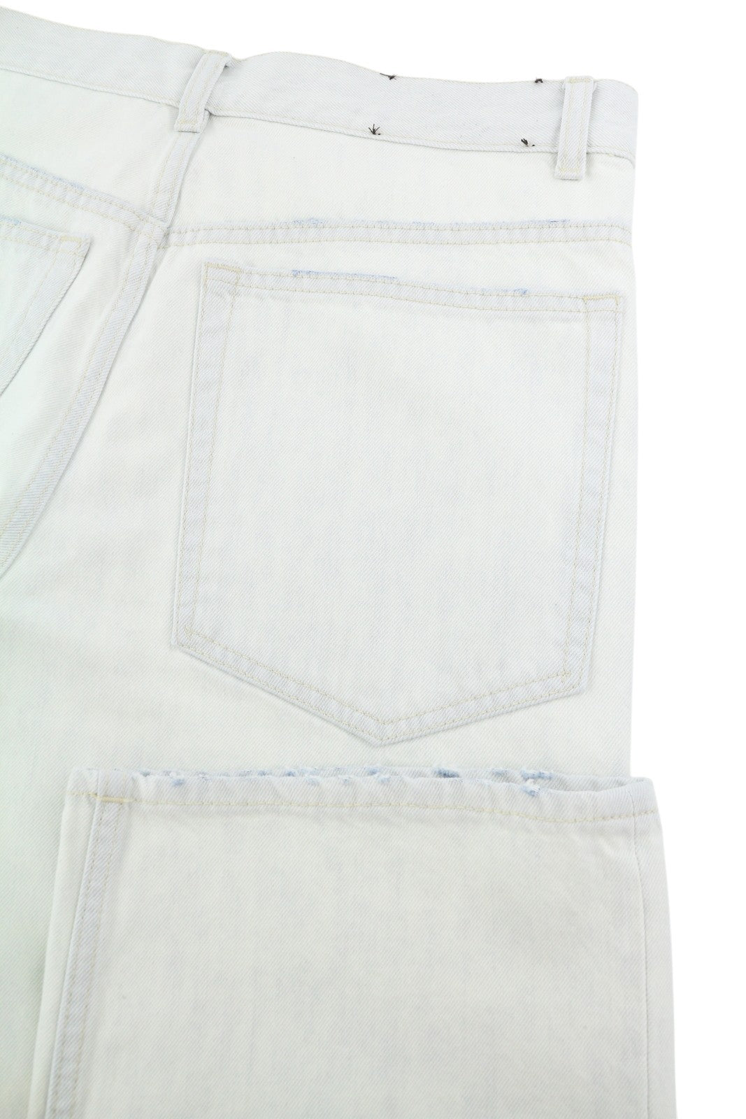 CALVIN KLEIN COLLECTION Women Jeans W29/L32 White Faded Relaxed Straight Denim