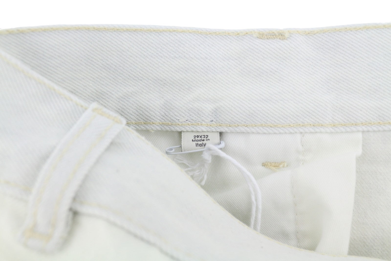 CALVIN KLEIN COLLECTION Women Jeans W29/L32 White Faded Relaxed Straight Denim