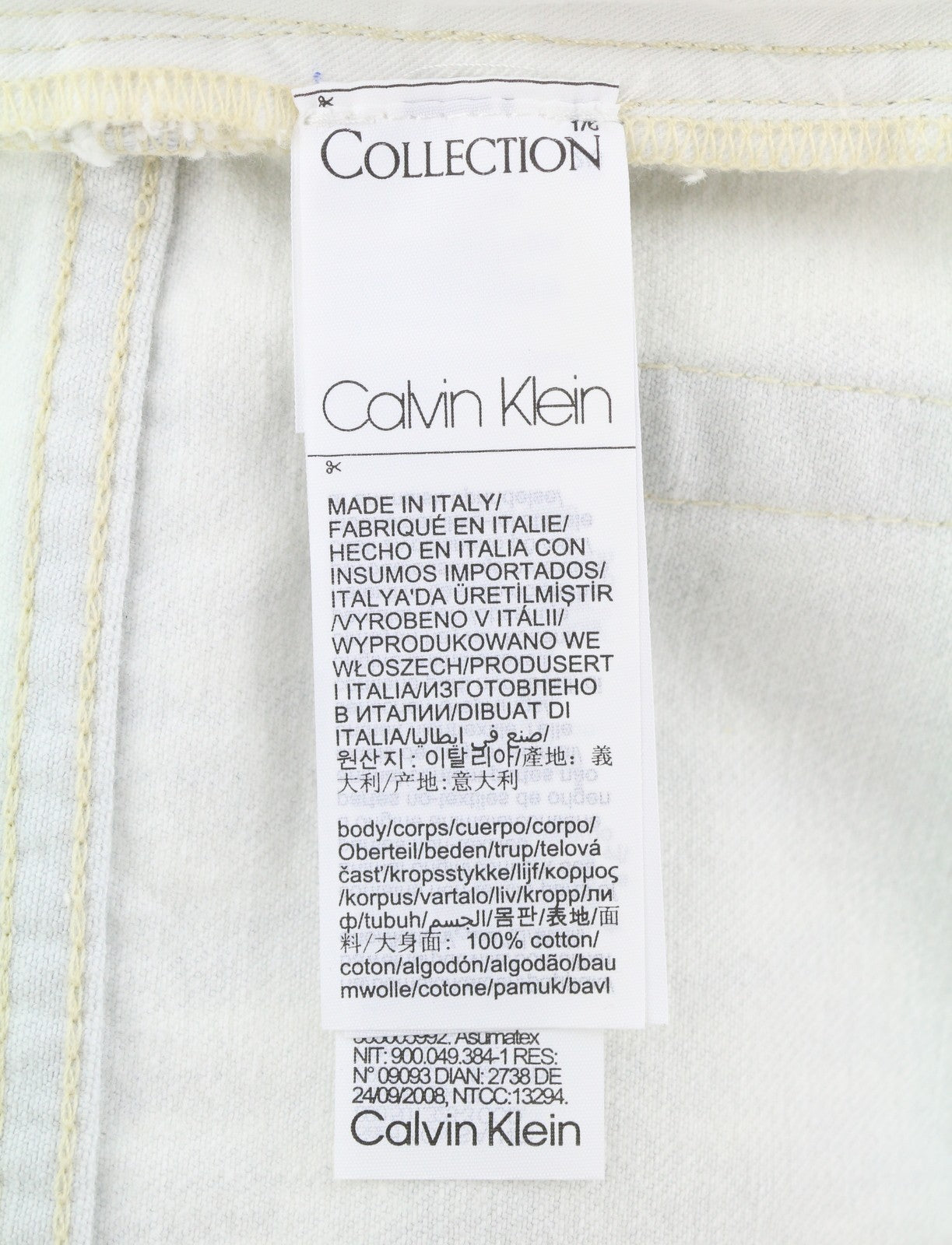 CALVIN KLEIN COLLECTION Women Jeans W29/L32 White Faded Relaxed Straight Denim