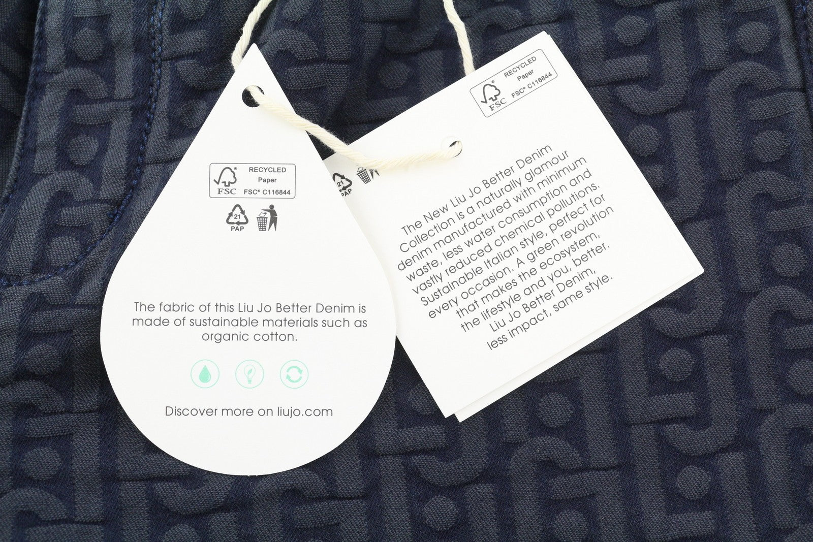 LIU JO Princess Women Jeans W28 Wide Leg Patterned Dark Denim Zip Fly