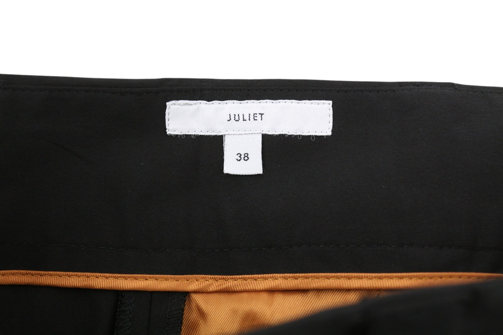 PT TORINO Juliet Women Trousers 38 W25 Flared Black High Waist Zip Turn-Up