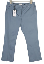 PT TORINO Jaine Women Trousers 46 W33 Blue Bootcut Zip Ankle Length RRP249