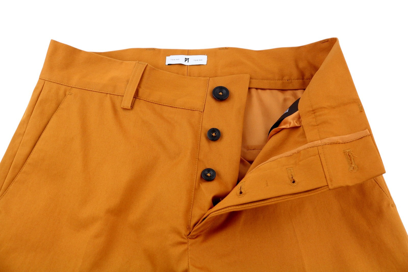 PT TORINO Gio Women Trousers 40 W31 Brown Slim Chino Turn-Up RRP240