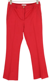 PT TORINO Jaine Women's Trousers 40 W27 Red Bootcut Zip Fly Cropped Look RRP249