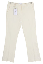 PT TORINO Jaine Women's Trousers 40 W28 Off White Bootcut Cropped Zip RRP249