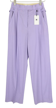 PT TORINO Isabel Women's Trousers 40 W26 Violet Wool Blend Fleece Flare RRP350