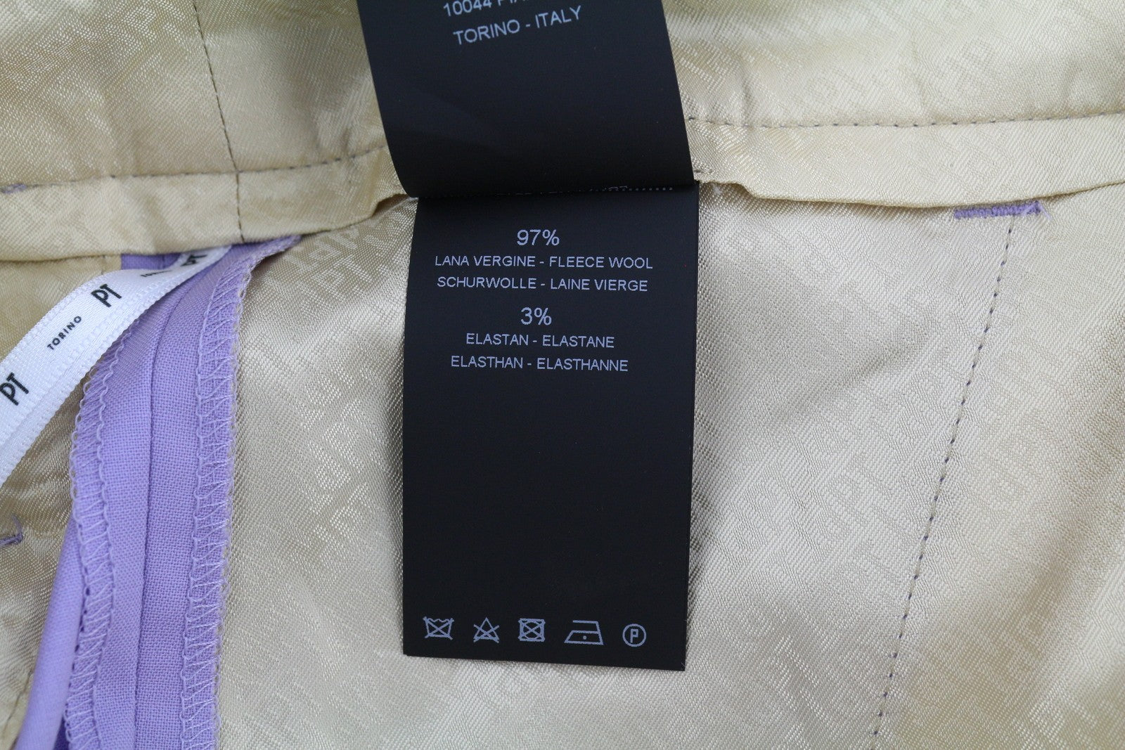 PT TORINO Isabel Women's Trousers 42 W27 Purple Wool Blend Fleece Flare RRP350