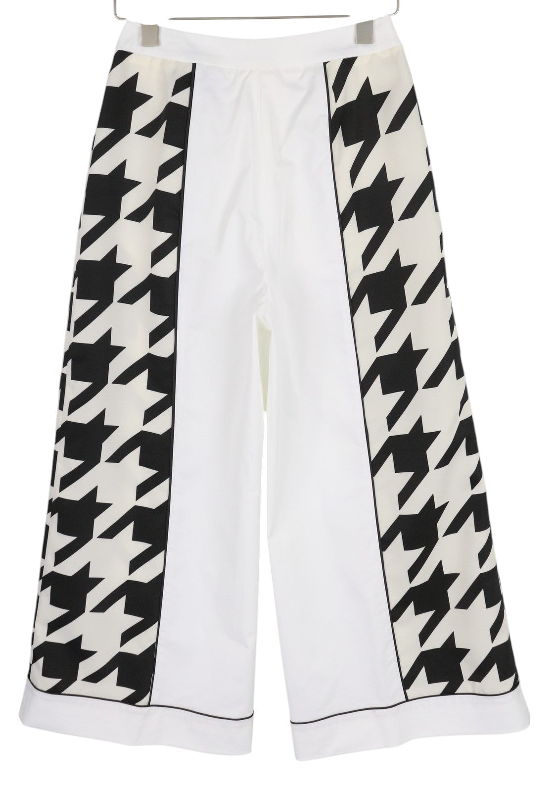 PT TORINO Mia Women's Trousers 42 W26 White Patterned Flared Zip Ankle