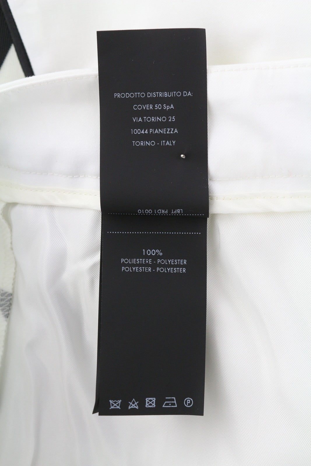 PT TORINO Mia Women's Trousers 42 W26 White Patterned Flared Zip Ankle