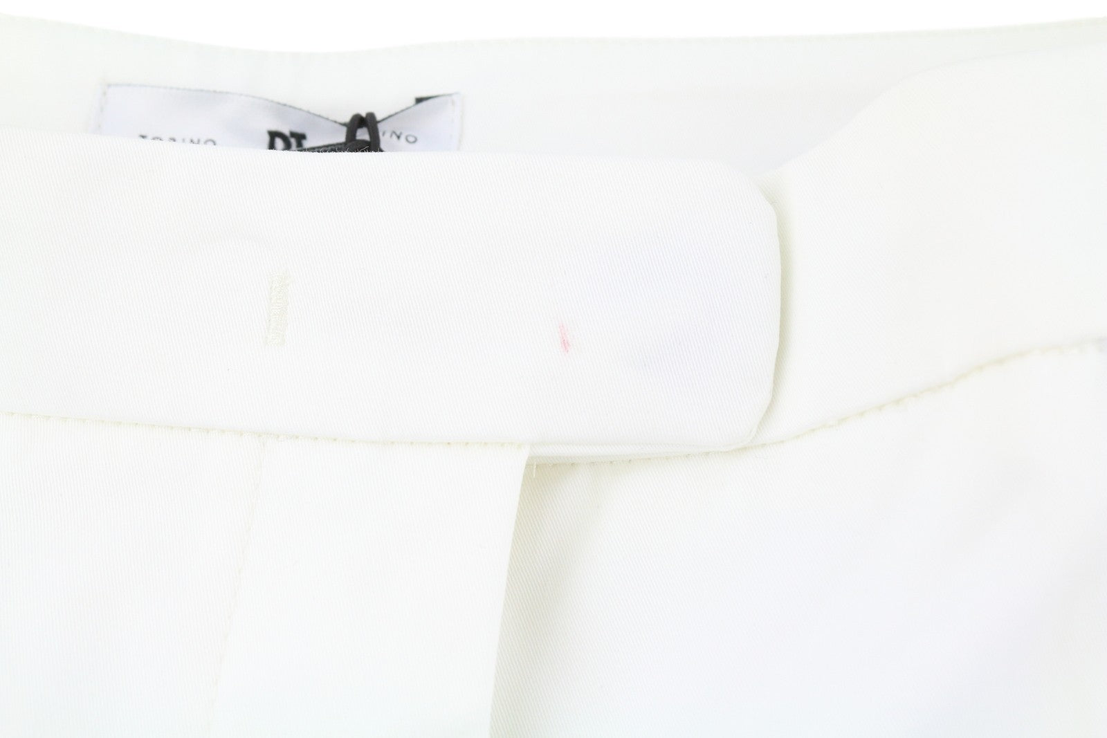 PT TORINO Mia Women's Trousers 44 W28 White Flared Printed Zip Hem