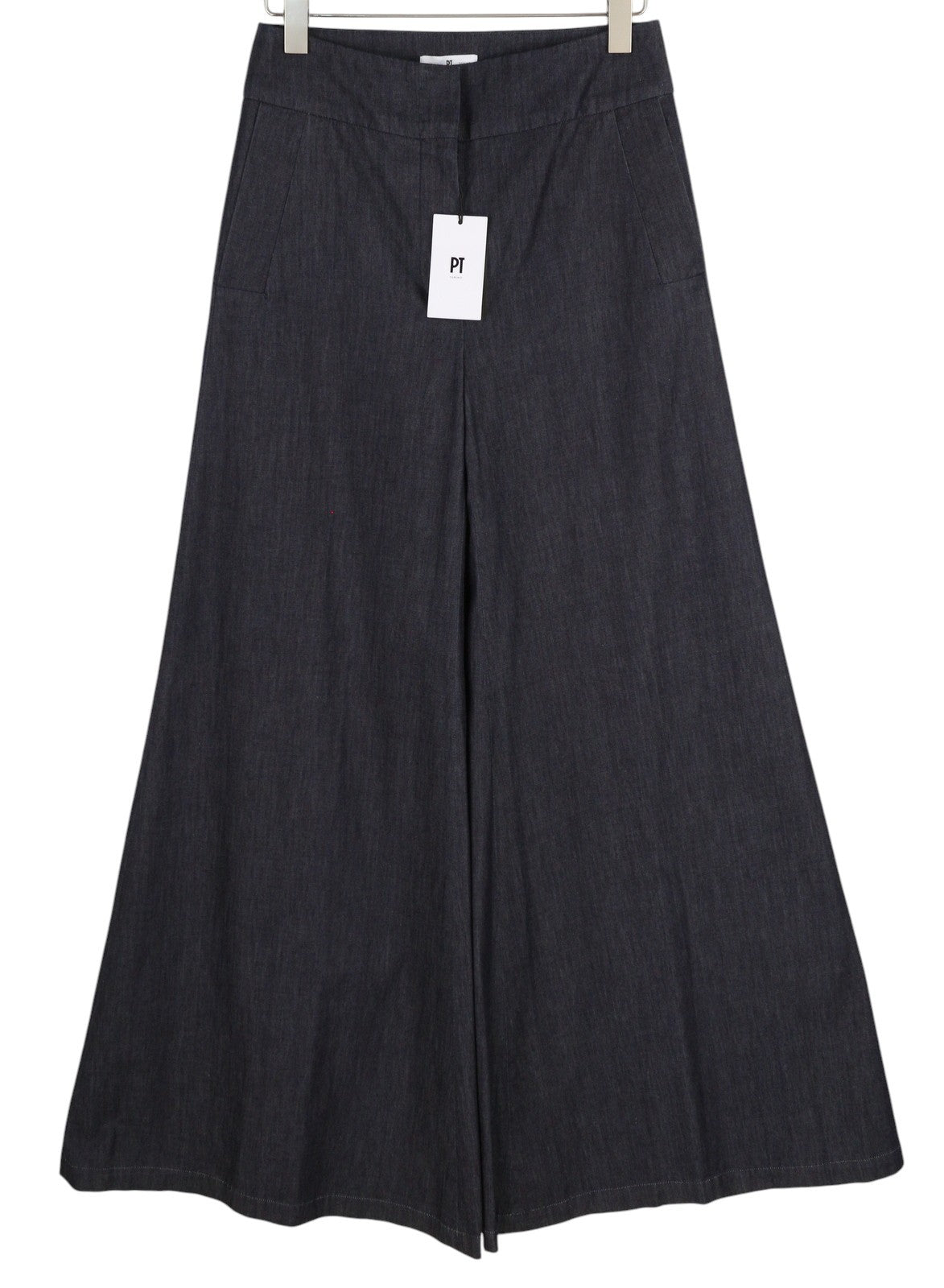 PT TORINO Matilde Women's Trousers 46 W31 Blue Denim Look Flared High Waist